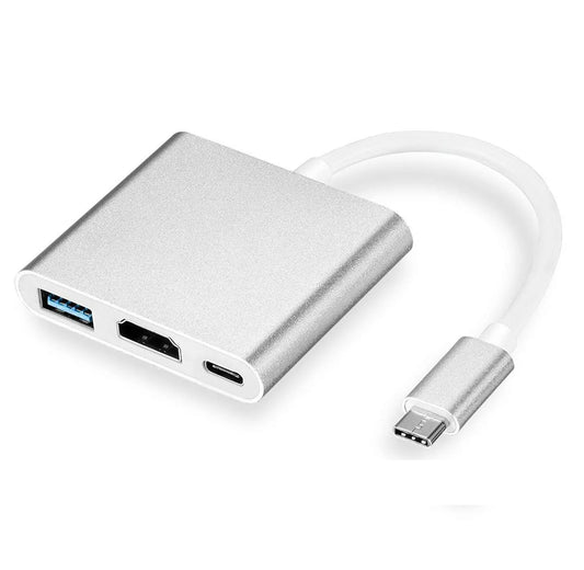 3 in 1 Type C To HDMI-compatible USB 3.0 Charging Adapter USB-C 3.1 Hub for Mac Air Pro Huawei Mate10 Samsung S8 Plus